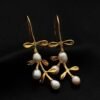 Fashionable temperament, natural pearl earrings