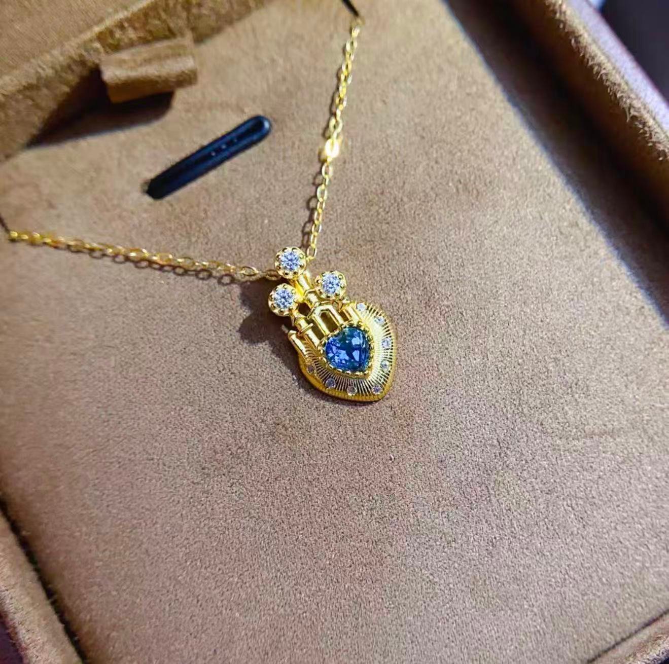 Natural Sapphire Necklace - 图片 2